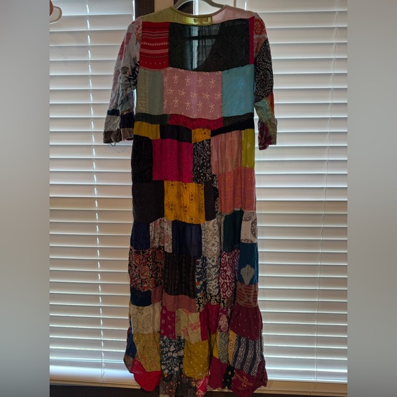 NATURAL LIFE Colorful Patchwork Long Sleeve Dress - Picture 2 of 2